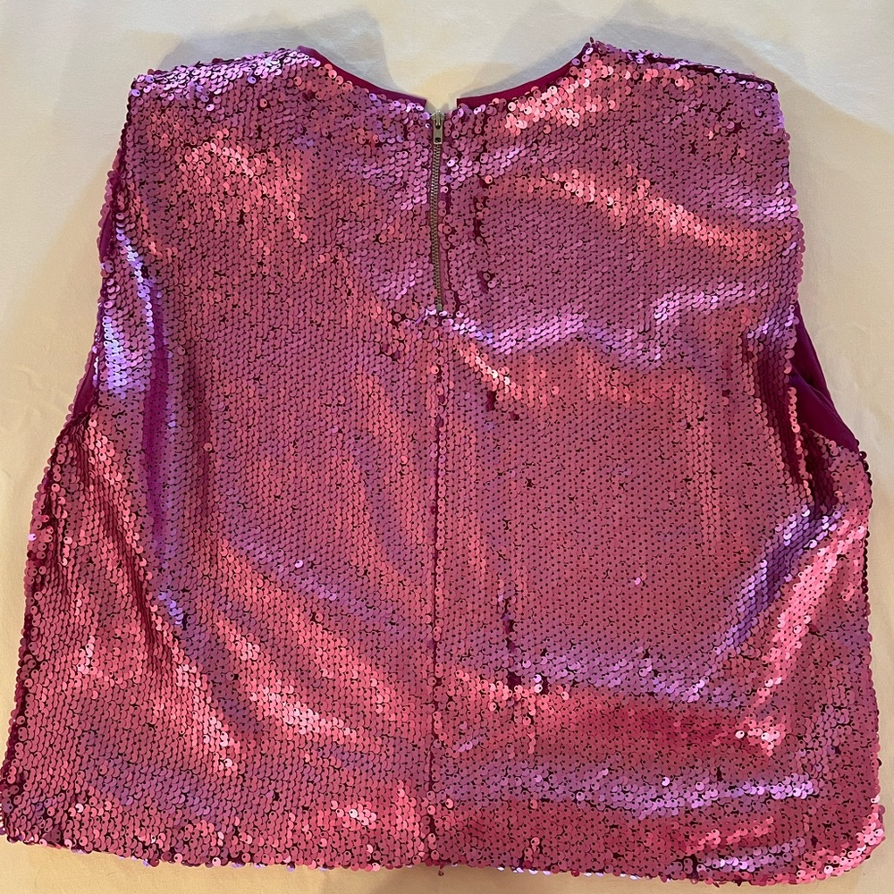Pink sequin top cropped worn once!